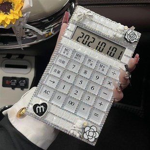 店带语音款 计算机器带声音女生办公室用计算器女神款 带钻水晶服装