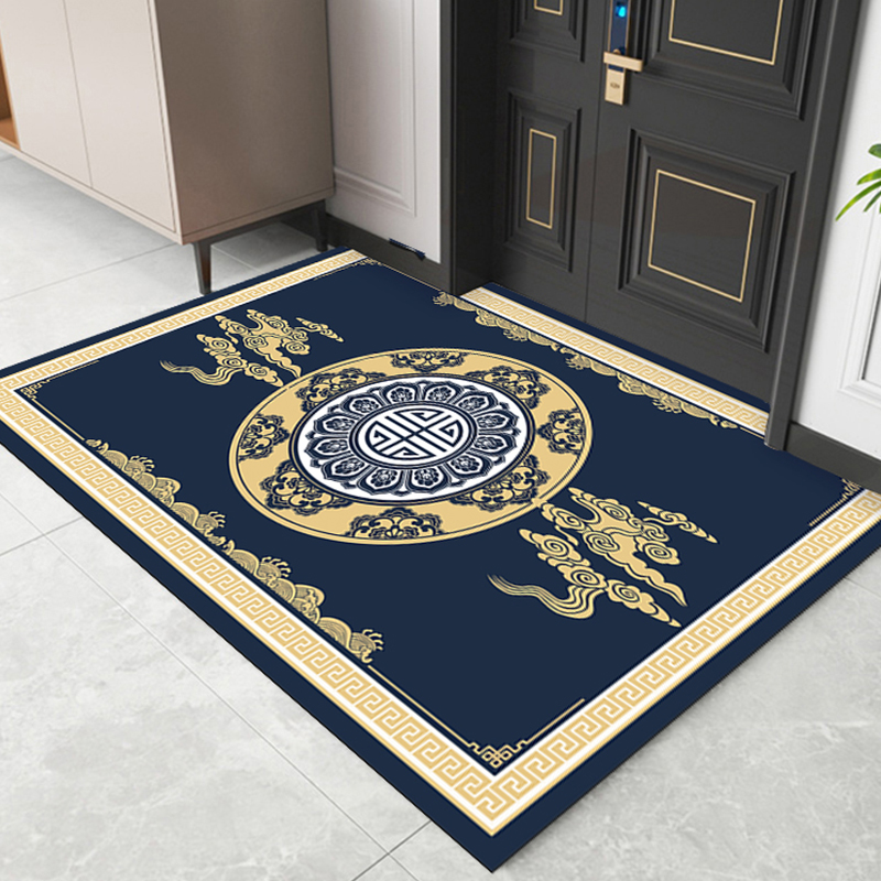 中式地毯红喜庆入户门脚垫门垫进门门口地垫pvc可擦免洗裁剪垫子