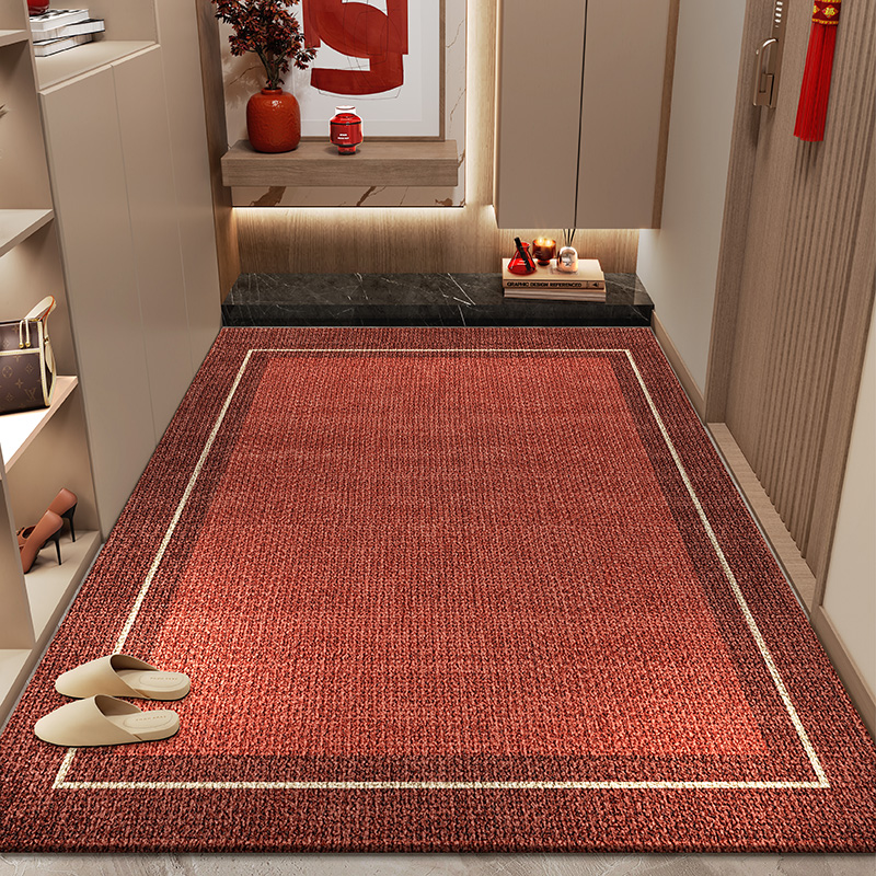 大门口地垫红色喜庆入户垫家用可定制免洗可擦门垫室外玄关地毯垫