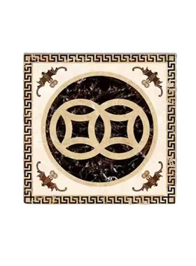 客厅拼花地砖入户玄铜造板型瓷砖别墅过关道发财拼81784图地砖定