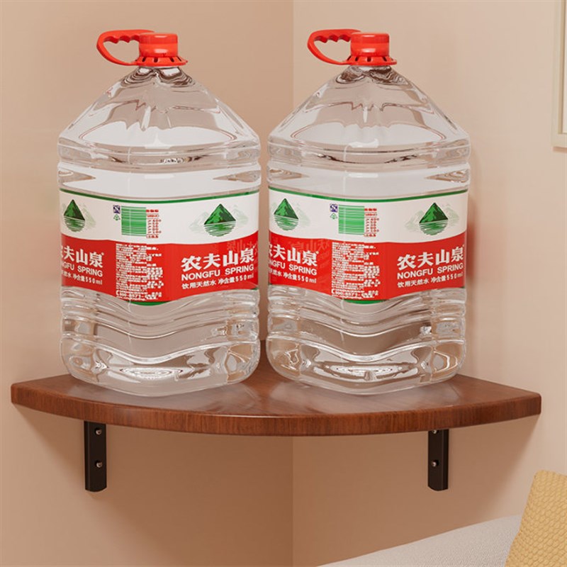 墙上置物架墙壁j木板墙角装饰书架壁挂搁板免打孔厨房收纳陈列架