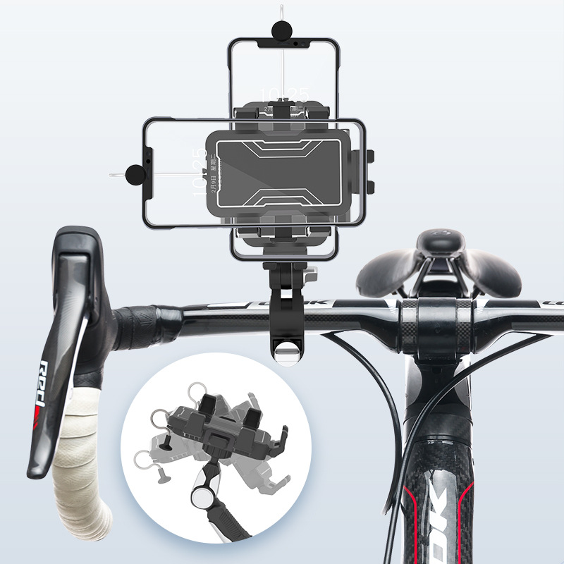 电动车手机架外送机车户外骑行登山自行车防震导Y航手机支架