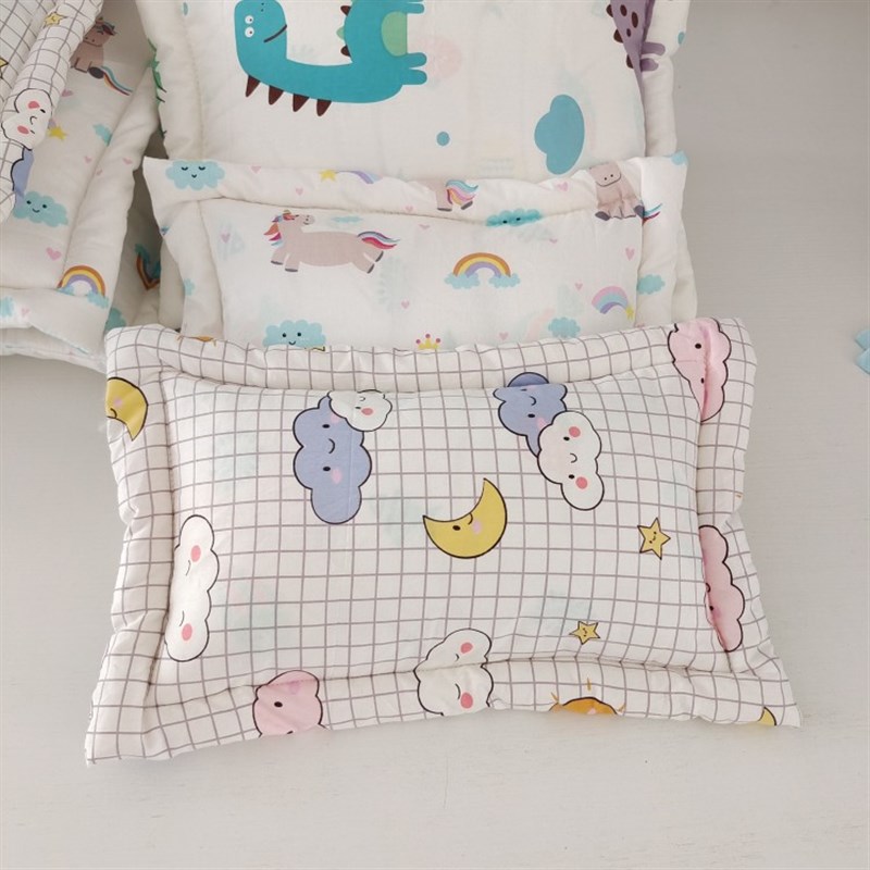 无荧光剂婴儿纯棉花枕头儿童幼儿园成人学生婴儿枕套X新生宝宝抱