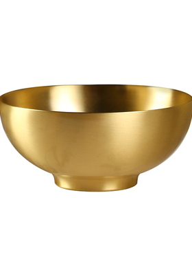 供水碗光面黄铜家用佛堂佛u前供水铜碗金饭碗家居装饰供水杯大小