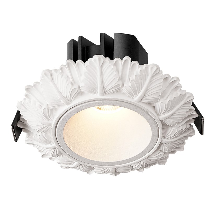 法式筒灯欧式石膏灯射灯嵌入式筒B灯中古风天花板灯走廊大钻孔内