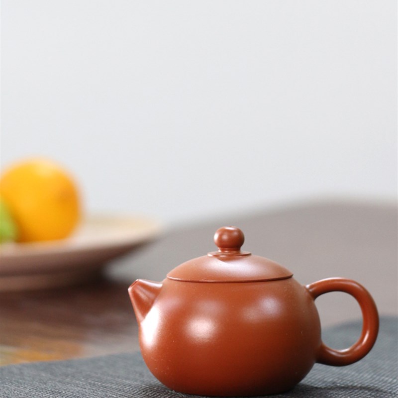 潮州手拉壶功夫茶具冲p罐紫砂壶民间艺人手工茶壶矿朱泥潮汕小壶
