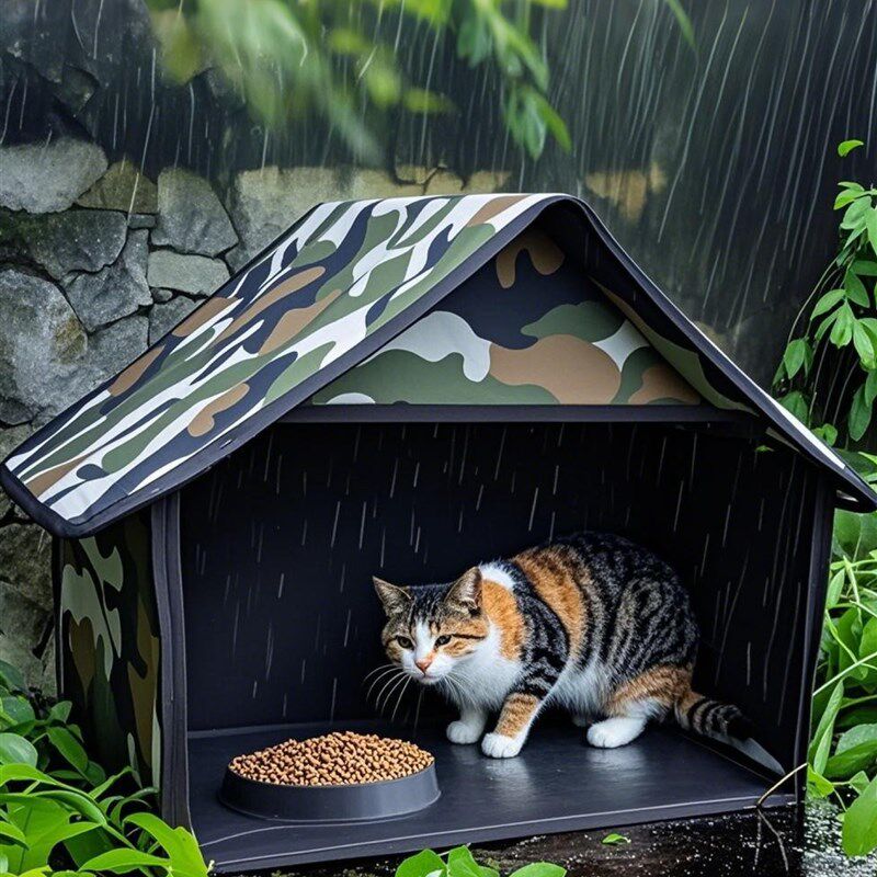 采购产品流浪猫户外喂养屋,遮阳篷,t猫窝,大尺寸帐篷巢,遮蔽屋,防