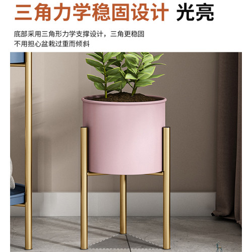 轻奢多层铁艺花架室内客厅u绿萝花架子阳台多肉吊兰落地花盆置物