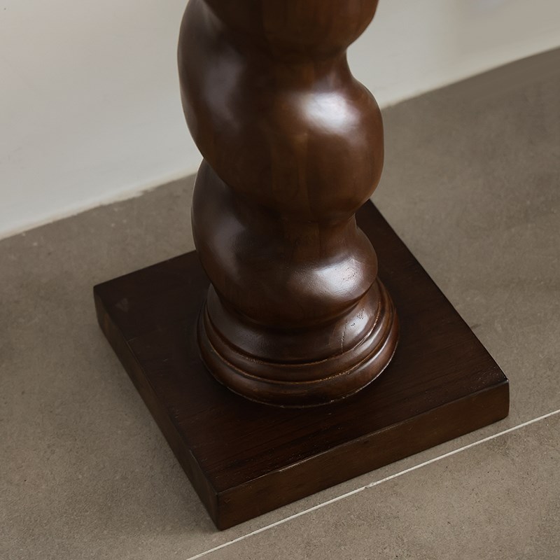 形上法式中c古底座螺旋雕塑台柱子落地侘寂艺术摆件复古立柱装饰