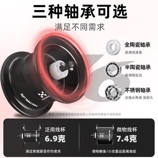 哈斯达X6水滴轮路亚远投防炸线超轻打J黑泛用微物陶瓷轴承路亚轮