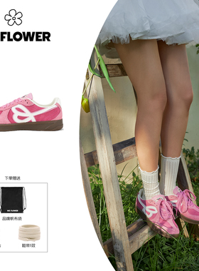 WE FLOWER2025四季通用新款德训鞋百搭时尚休闲运动板鞋