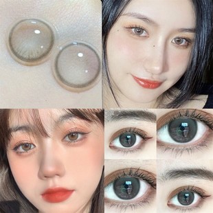 即兴诗人棕色美瞳半年抛彩色隐形眼镜正品 混血自然日常官方旗舰店