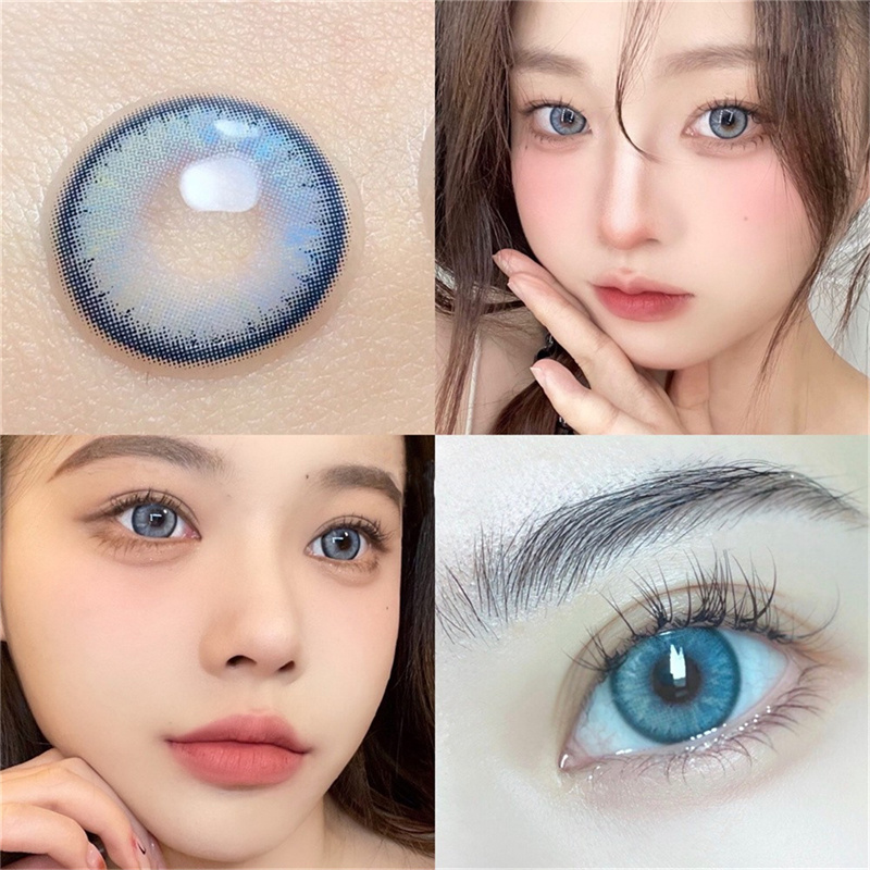 北海银滩蓝色美瞳半年抛彩色隐形眼镜正品混血自然日常官方旗舰店