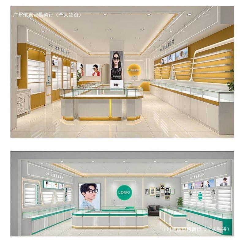 眼镜柜太阳眼镜店展示柜烤漆简约陈列柜中岛柜玻璃柜台墨镜柜柜子