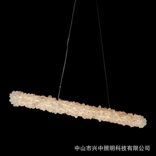 后现代高端天然水晶石吊灯客厅灯卧室别墅酒店餐厅长条设计师灯具