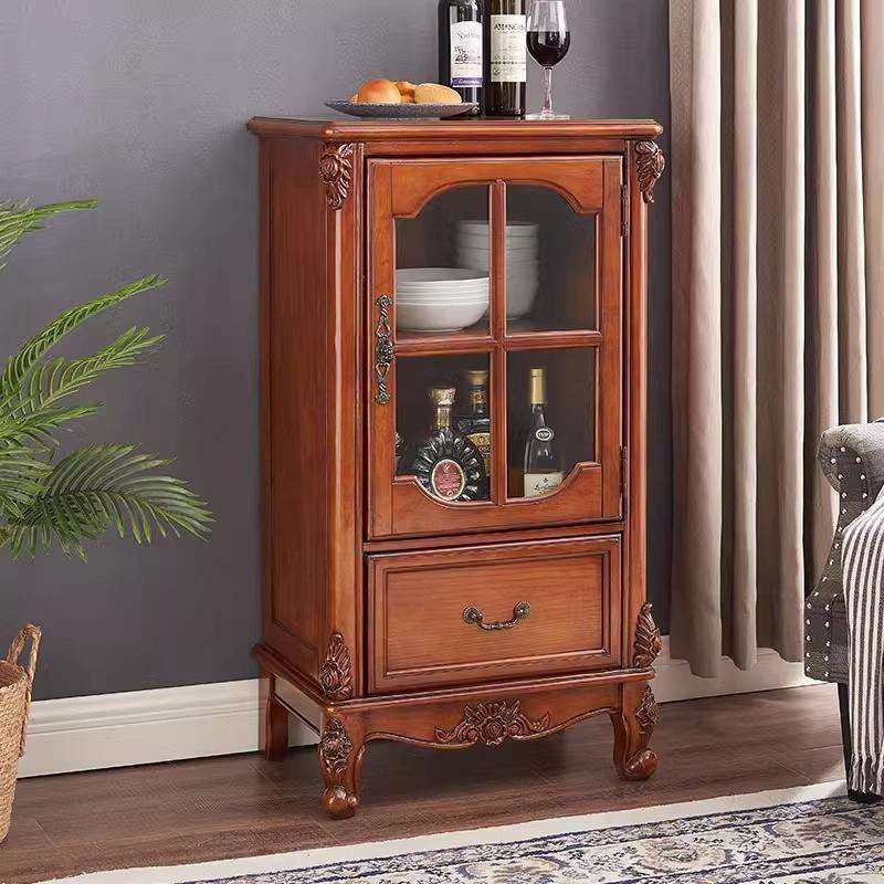 美式全实木单门酒柜客厅玻璃门电视边柜欧式复古小型茶水矮柜靠墙,鲜花速递/花卉仿真/绿植园艺,割草机/草坪机,淘宝优惠券,粉丝福利购,淘宝优惠卷