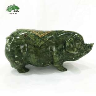 厂家信宜玉器天然南玉猪玉雕工艺品摆件各类生肖摆件
