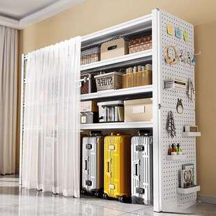 置物架多层收纳架货架家用储物架落地防尘下空式阳台储藏间铁架子