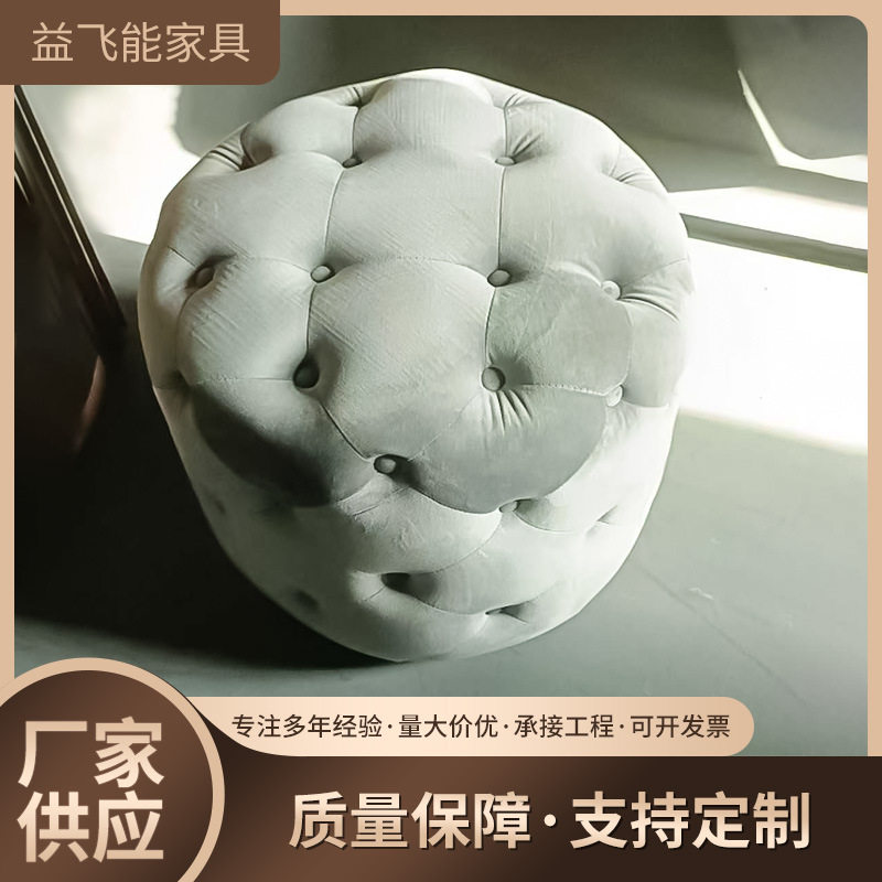 小凳子家用矮凳软座皮墩子轻奢客厅沙发凳茶几坐墩玄关换鞋凳圆凳