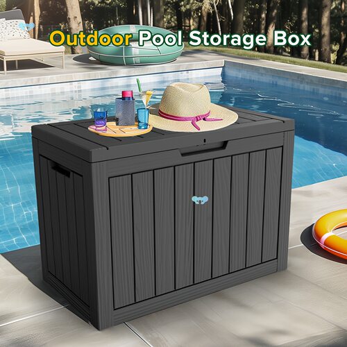 46 Gallon Outdoor Storage Deck Box Resin Deck Box储物露台箱
