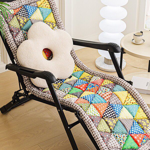 躺椅垫防滑加厚办公室午睡护腰靠背一体式坐垫可拆洗折叠懒人椅垫