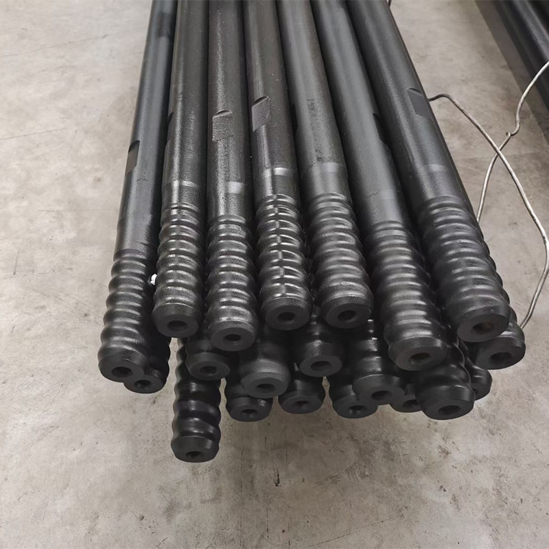 矿用高炉螺纹钻杆R46号高炉连接钻杆T45凿岩机隧道用螺纹台车钻杆