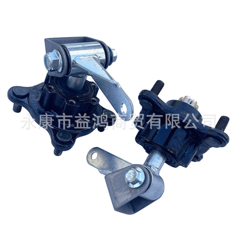 DIY自制四轮卡丁沙滩车前后羊角轴碟刹法兰配件改装漂移悬挂转向