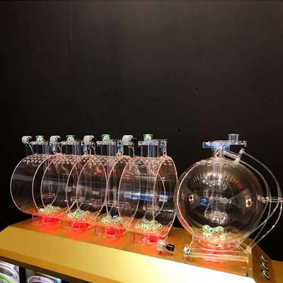 5D吹双色球喷气式摇奖机电动0-9号排列五直销排列三球商用