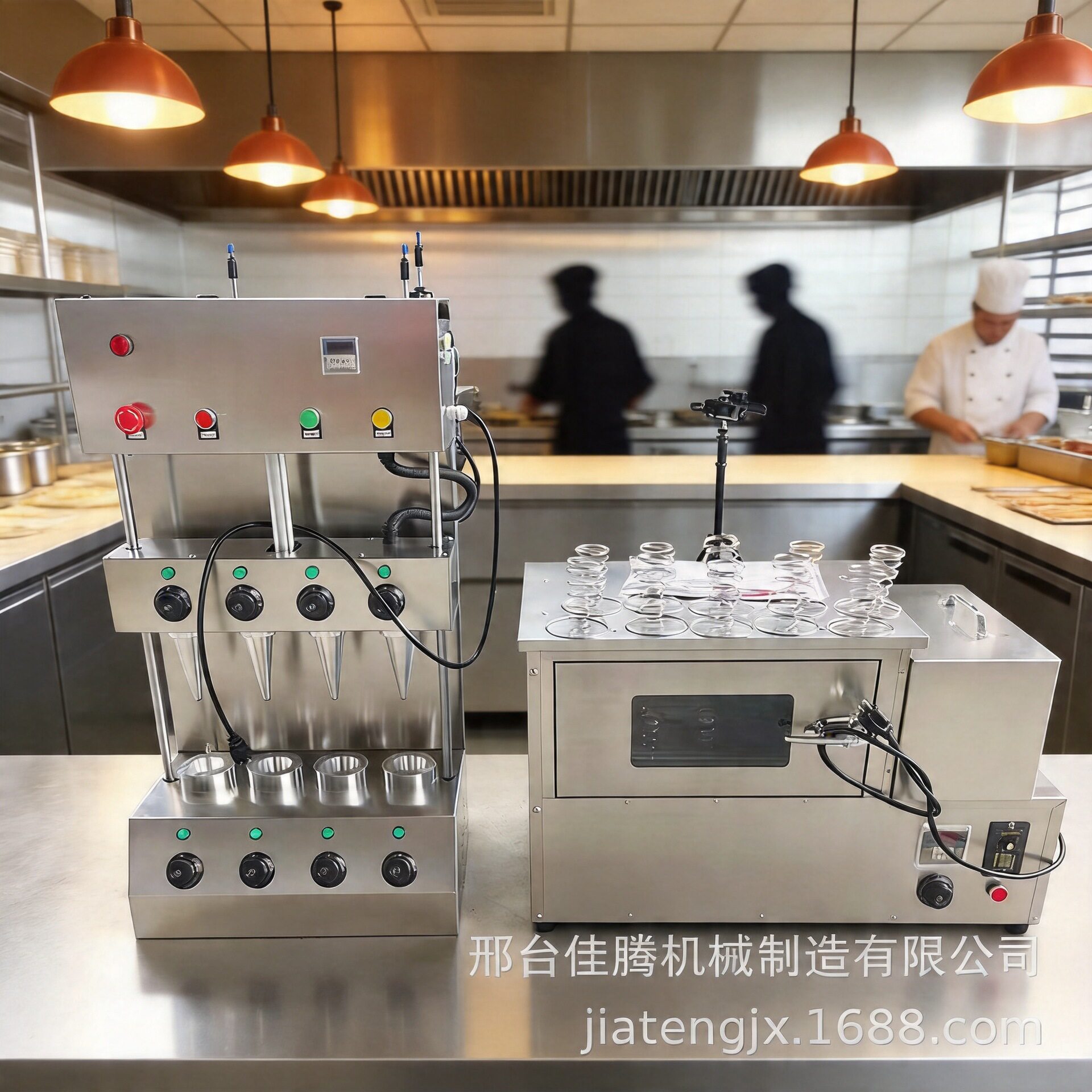 商用甜筒披萨成型机厂家供应手握披萨旋转烤箱螺旋甜筒手握披萨机