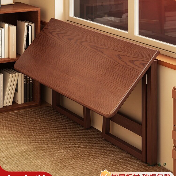 新型可折叠书桌电脑桌学习桌子小户型家用简易办公桌餐桌一体靠墙