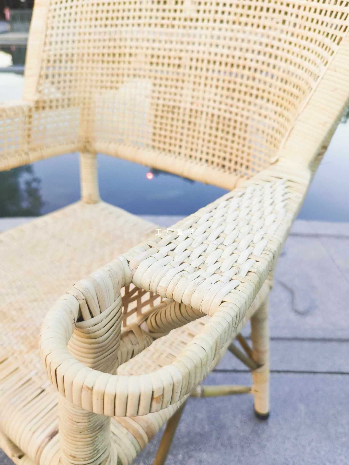 ft天然藤椅单人高靠背椅竹椅子老式老人椅办公椅电脑椅藤编休闲椅