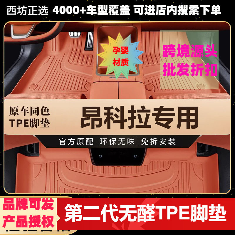 别克昂科拉专用环保TPE汽车脚垫全包围批量供货厂家直销