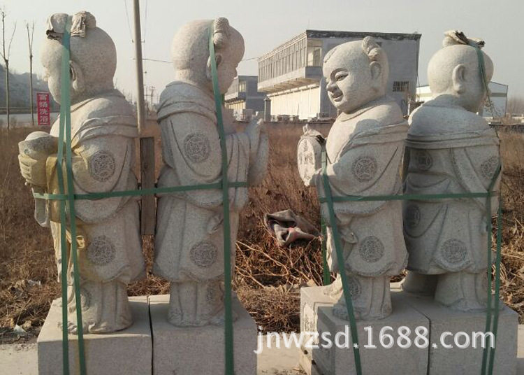 汉白玉天使雕像图片大全景区石雕小孩雕塑报价石刻孩童塑像厂家