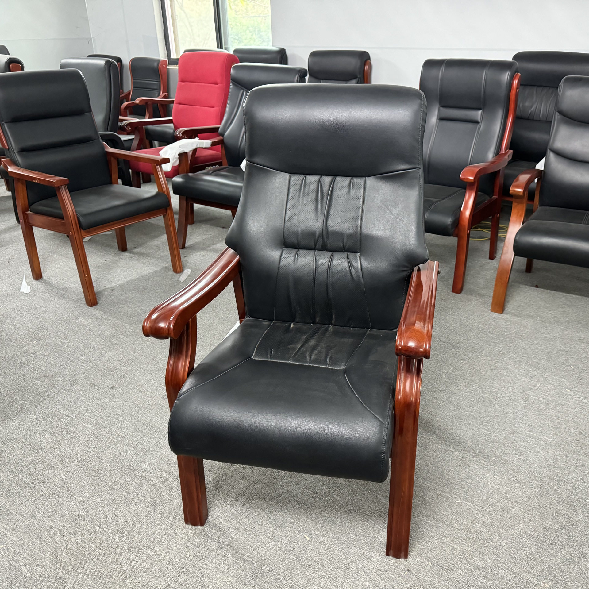 实木电脑椅家用办公椅会议椅麻将椅棋牌椅高背舒适老板椅书房椅子