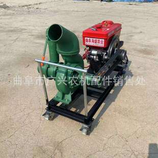 大6寸柴油排涝抽水泵扬程20米电动污水泵580方家用灌溉水泵机组