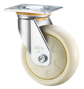 SUPO/向荣动力 5寸 白色 PP 工业 万向 脚轮 子 Z07-01-125-122