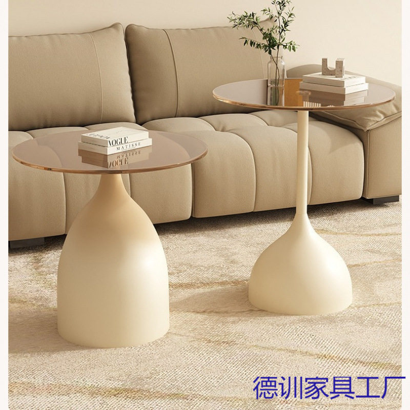 网红边几迷你茶几现代简约小圆桌沙发边几床头置物桌铁艺床头柜