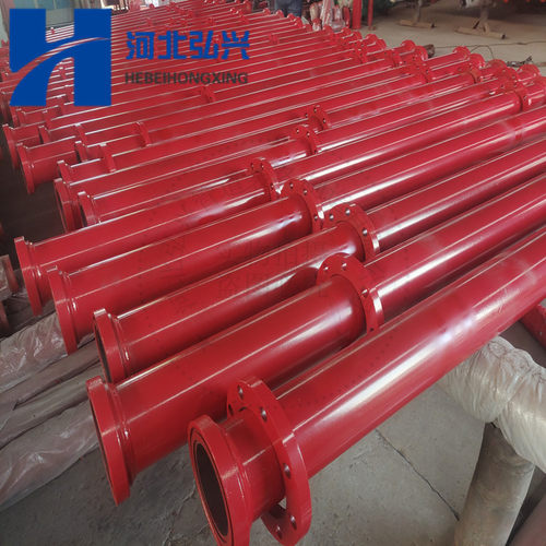 混凝土输送地泵直管 DN125*6000*8个厚法兰盘直管
