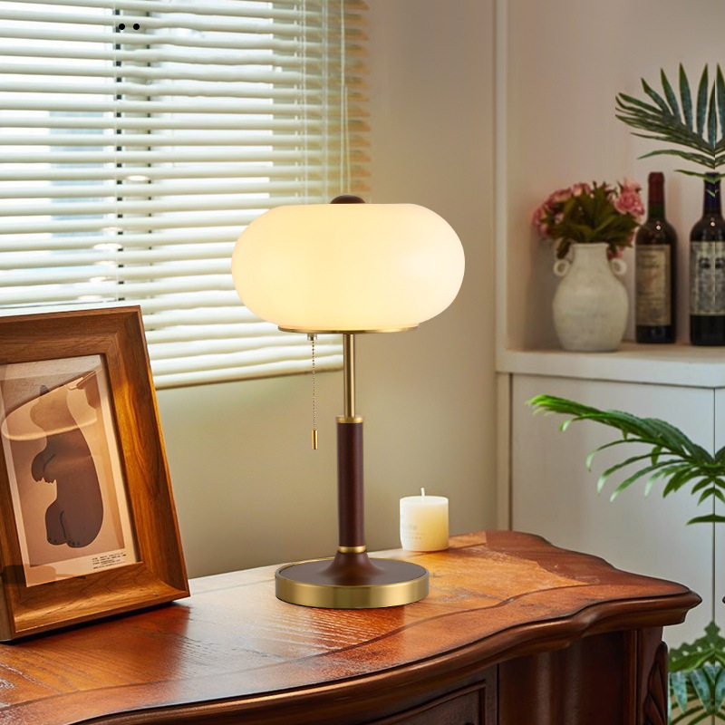 中古风台灯床头高级感轻奢客厅卧室书房酒店工程样板间立式台灯具