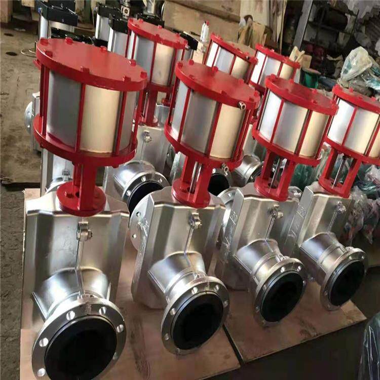 二连浩特提供GJ41X-10LDN32铝合金铸铁衬胶法兰管夹阀矿