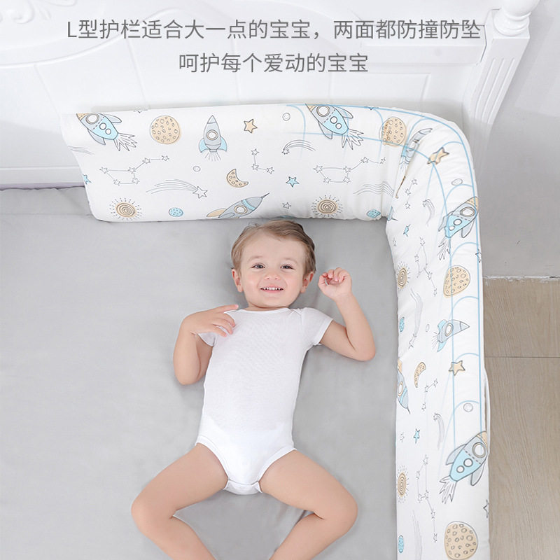 工厂直供宝宝床围栏软包床边安全护栏床上婴幼儿童防掉床可升降