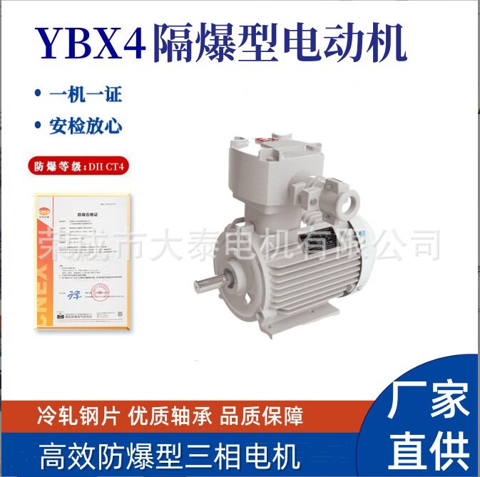 荣成大泰电机厂家YBX4隔爆型全铜机械设备配套防爆交流卧式电动机图片