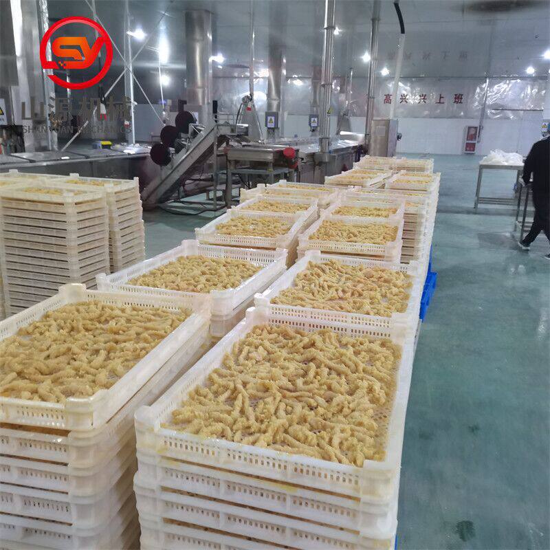 全自动小酥肉油炸机里脊肉条油炸设备自动控温溜肉段油炸机器