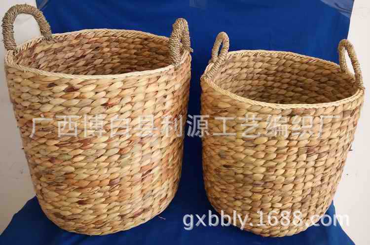 厂家供应草编衣物收纳筐水胡芦脏衣收纳篮草编插花篮家居收纳篮