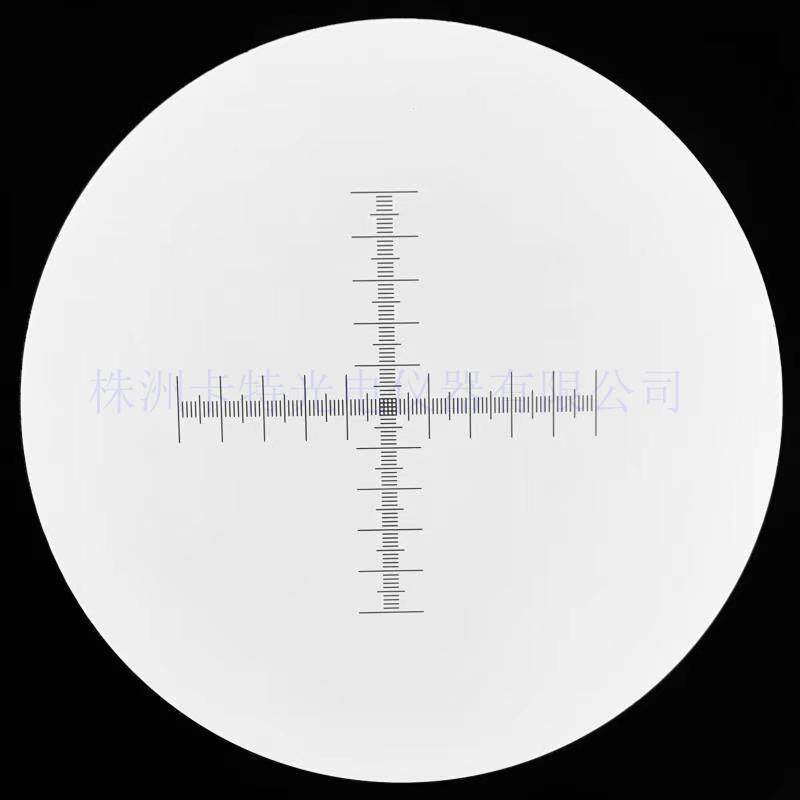 CAT933显微镜测微尺奥林巴斯目镜分划板十字标尺0.01mm1mm