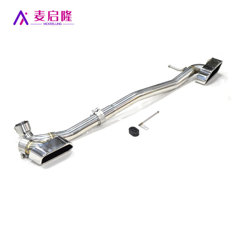 适用于宝马5系改装排气管尾喉F10F18 520523 525双边方口535款式