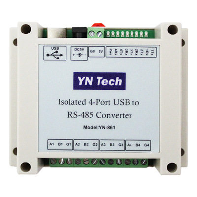 USB转RS485转换器4口RS485光电隔离四路485转USB工业双向数据