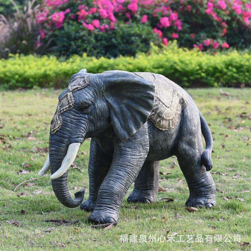 大型仿真动物大象摆件公园庭院酒店公司园林景观大工艺品