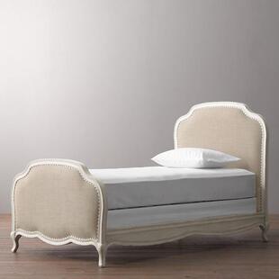 法式复古白色实木床雕花女儿房公主床儿童床双人1.5米1.8米女孩床