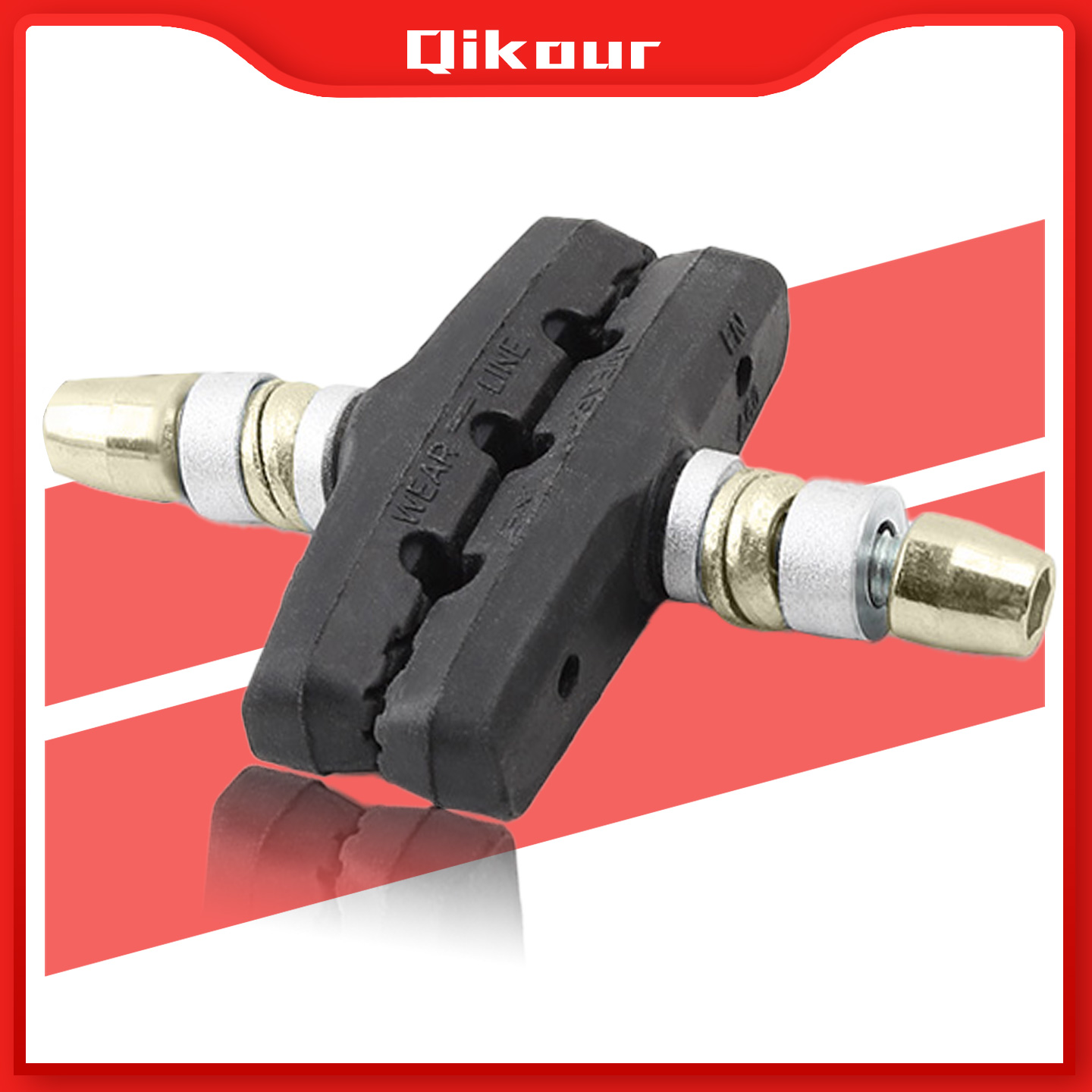 山地自行车V刹替换块6cm煞车皮中长款刹车块折叠车刹车片V刹闸皮